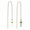 BeKid, Gold kids earrings -1104 - Switching on: Chain 9 cm, Metal: Yellow gold 585, Stone: Diamond