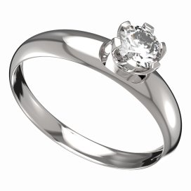 BG zlatý prstýnek 870T Bílé zlato - 585 Diamant