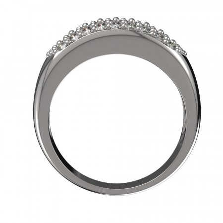 BG zlatý diamantový prstýnek 1146 /zásnubní-snubní/ - Kov: Bílé zlato 585, Kámen: Diamant lab-grown