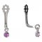 BeKid Gold earrings components I2 - Metal: White gold 585, Stone: Diamond