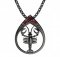 BG garnet pendant - 047 crayfish - Metal: Silver 925 - ruthenium, Stone: Garnet