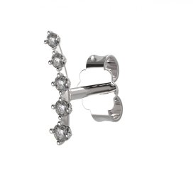 BG zlaté náušnice 1404 Bílé zlato - 585