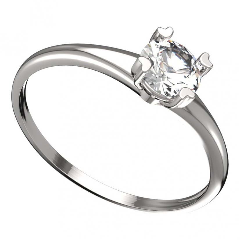 BG zlatý prstýnek 885 I Bílé zlato - 585 Diamant