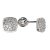 BG zlaté diamantové náušnice 1581 Bílé zlato - 585 Diamant lab-grown