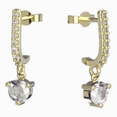 BG zlaté náušnice 783 Žluté zlato - 585 Diamant