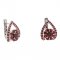 BG earring circular 497-90 - Metal: Silver 925 - rhodium, Stone: Garnet
