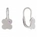 BeKid, Gold kids earrings -828 - Switching on: Brizura 0-3 roky, Metal: White gold 585, Stone: Pink cubic zircon