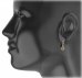 BG circular earring 320-94 - Metal: Silver 925 - ruthenium, Stone: Garnet
