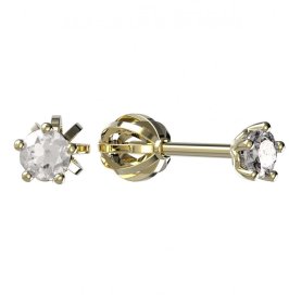 BeKid dětské náušnice 873 Žluté zlato - 585 Diamant