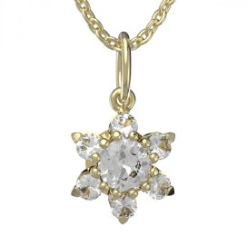 BeKid dětský přívěšek hvězdička 978 Žluté zlato - 585 Diamant