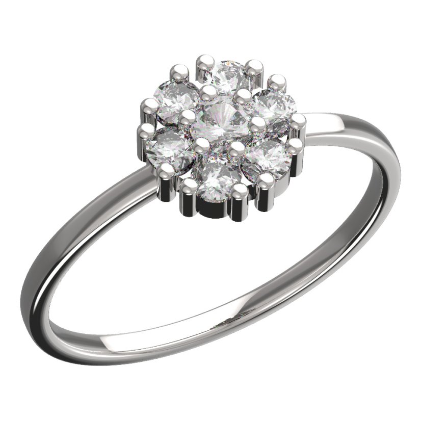 BeKid dětský prsten kytička 774 Bílé zlato - 585 Diamant
