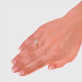 BG zlatý prstýnek 558 T Žluté zlato - 585 Diamant