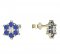 BeKid, Gold kids earrings -109 - Switching on: Brizura 0-3 roky, Metal: Yellow gold 585, Stone: Dark blue cubic zircon