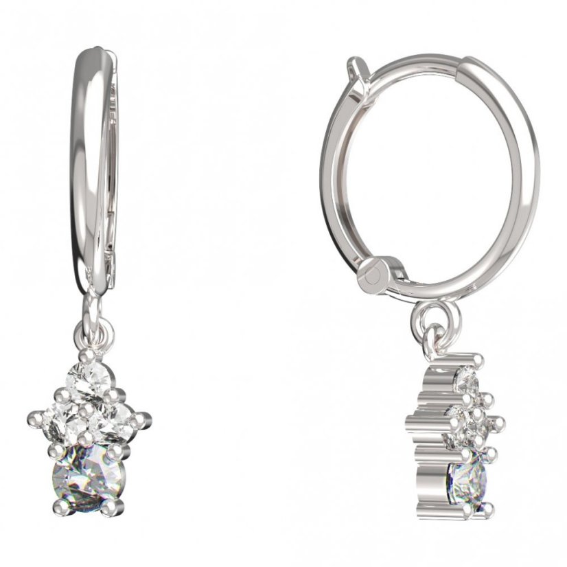 BeKid dětské náušnice 159 Bílé zlato - 585 Diamant
