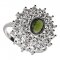 BG prsten oválný 021-I - Kov: Stříbro 925 - rhodium, Kámen: Granát