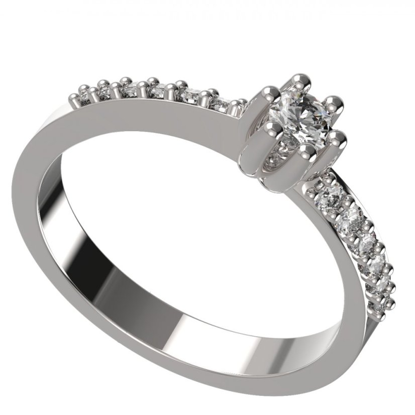 BG zlatý diamantový prstýnek 766 Růžové zlato 585 (30-90dní) Diamant lab-grown