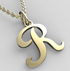 BeKid, Gold kids pendant - letter R