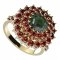 BG prsten 457-Z kulatého tvaru - Kov: Stříbro 925 - rhodium, Kámen: Granát