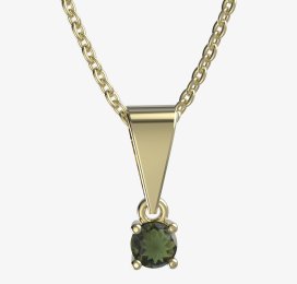 BG zlatý přívěšek 725 Žluté zlato - 585 Vltavín