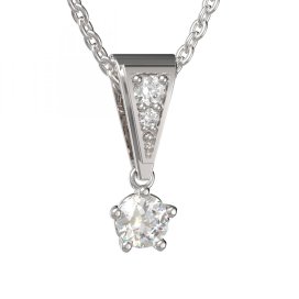 BG zlatý přívěšek 874 Bílé zlato - 585 Diamant