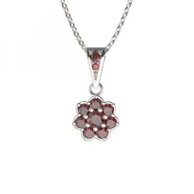 BG přívěs kulatý 456-1 Stříbro 925 - rhodium Granát
