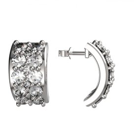 BG zlaté náušnice 959 Bílé zlato - 585 Diamant